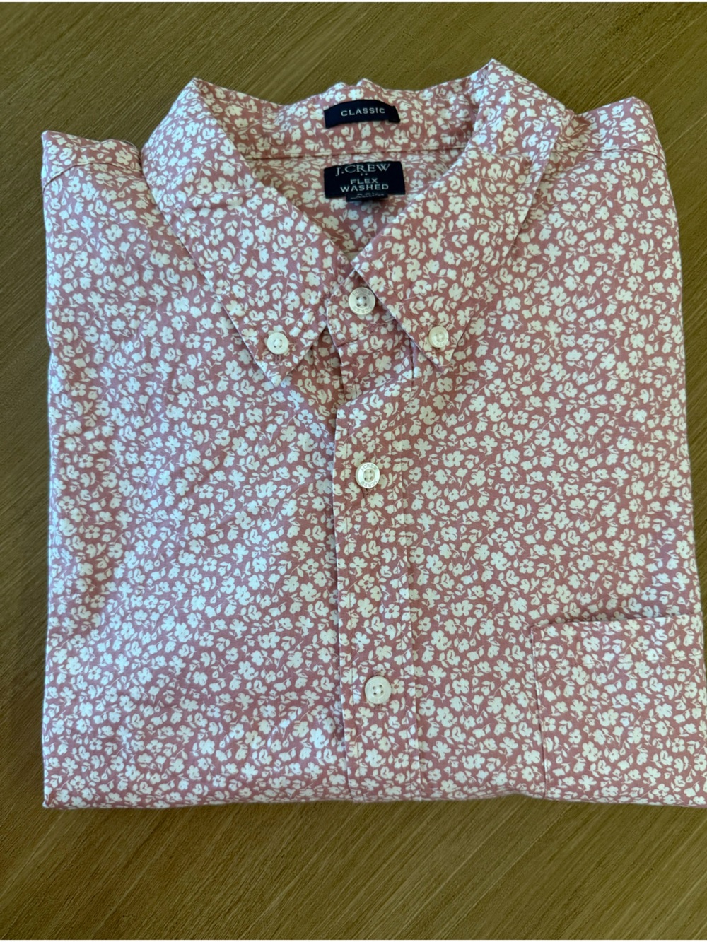 J.Crew Classic Pink Floral Button-Down Shirt